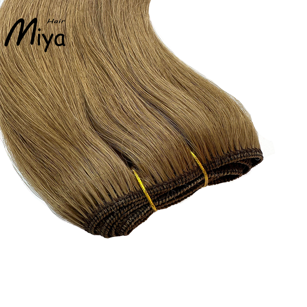 Brown Hair Bundles Best Quality Double Drawn 100% Cuticle Aligned Human Hair Extensions From One Donor Machine Weft Volume Weft Hair Weft Hair Bundles