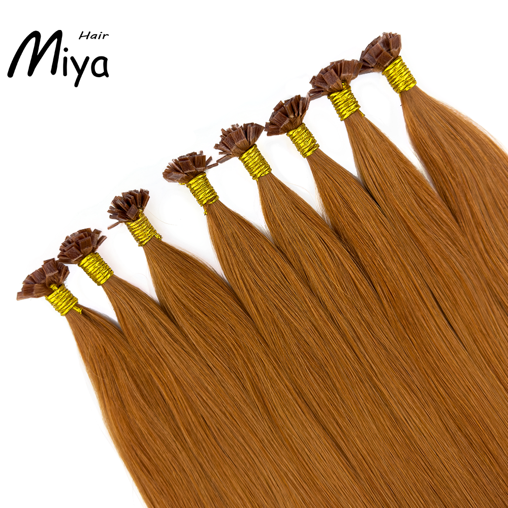 Copper Hair Keratin Hair Best Quality Double Drawn 100% Cuticle Aligned Human Hair From One Donor 16-30inch Virgin Hair Flat Tip Hair Unprocessed Hair