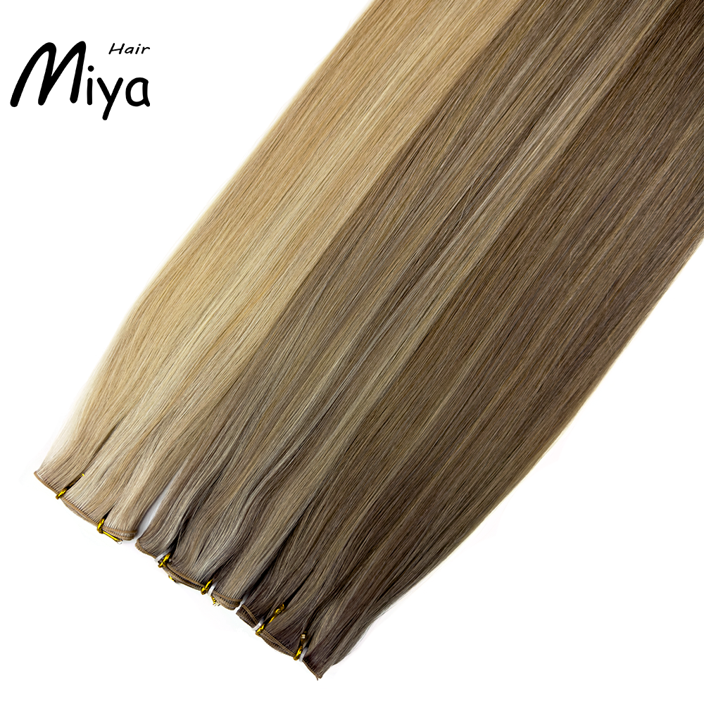 Piano Hair Highlight Hair Best Quality Double Drawn Genius Weft 100% Cuticle Aligned Human Hair From One Donor 18-24inch Hair Extensions
