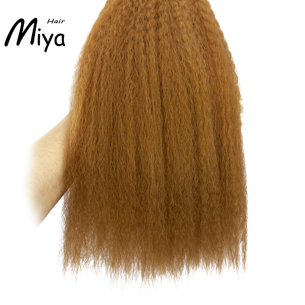 Copper Hair Bundles Highlight Extensions Piano Hair Kinky Straight Bundles Best Quality From One Donor Double Drawn 100% Cuticle Aligned Human Hair Extensions Machine Weft Volume Weft Hair Weft Hair Bundles