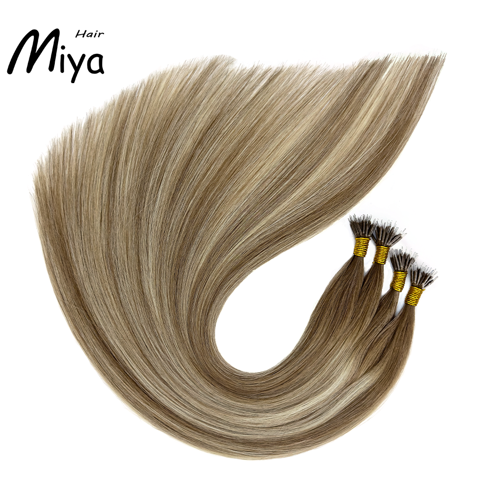 Balayage Hair Ombre Highlight Virgin Hair Nano Ring Hair Best Quality Double Drawn 100% Cuticle Aligned Human Hair From One Donor 18-24inch Nano Bead Hair Extensions Nano Hair