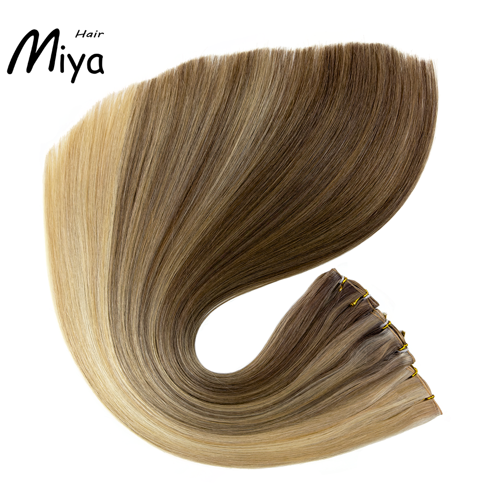 Piano Hair Highlight Hair Best Quality Double Drawn Genius Weft 100% Cuticle Aligned Human Hair From One Donor 18-24inch Hair Extensions