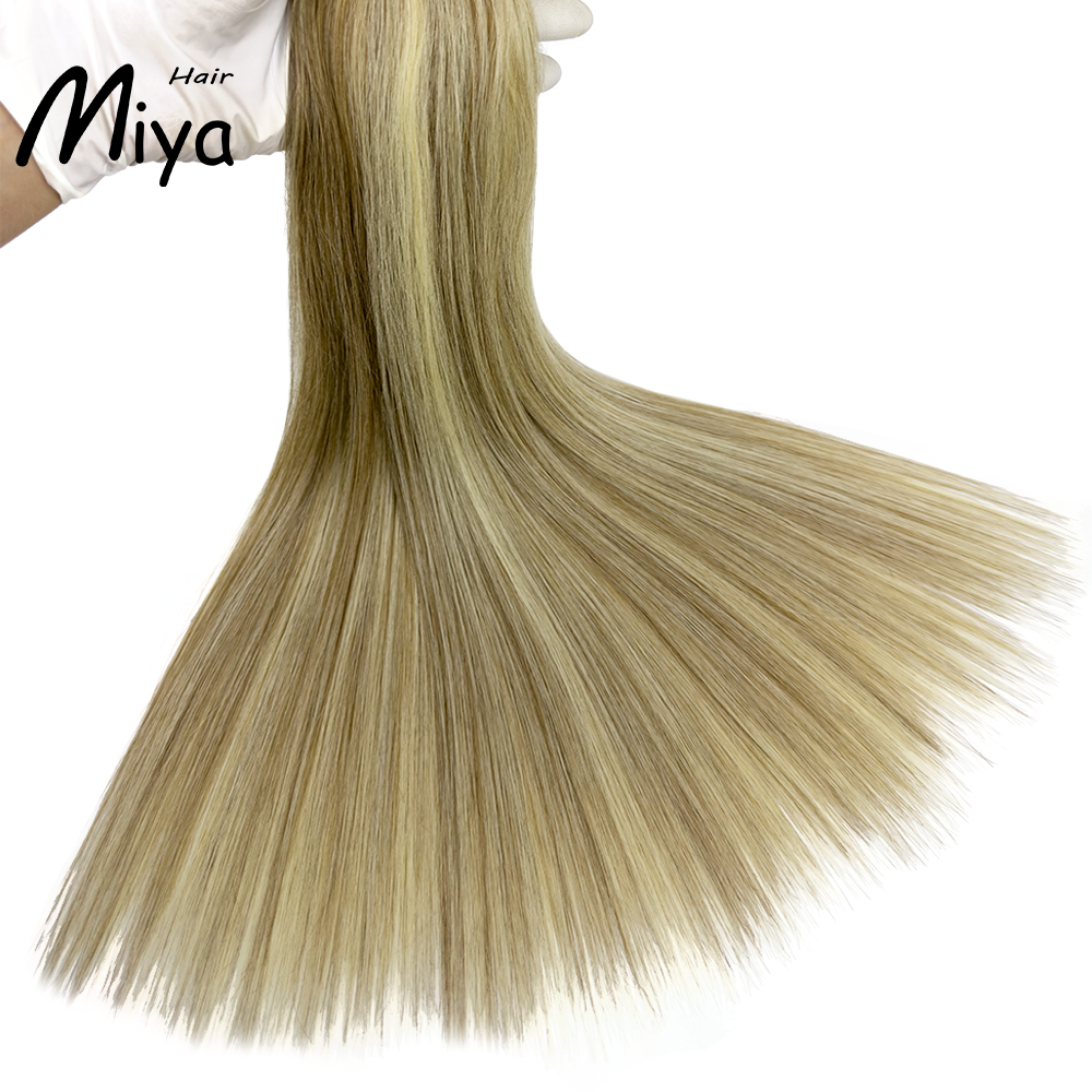 Piano Bundles Highlight Blonde Extensions Best Quality Double Drawn 100% Cuticle Aligned Human Hair Extensions From One Donor Machine Weft Volume Weft Hair Weft Hair Bundles
