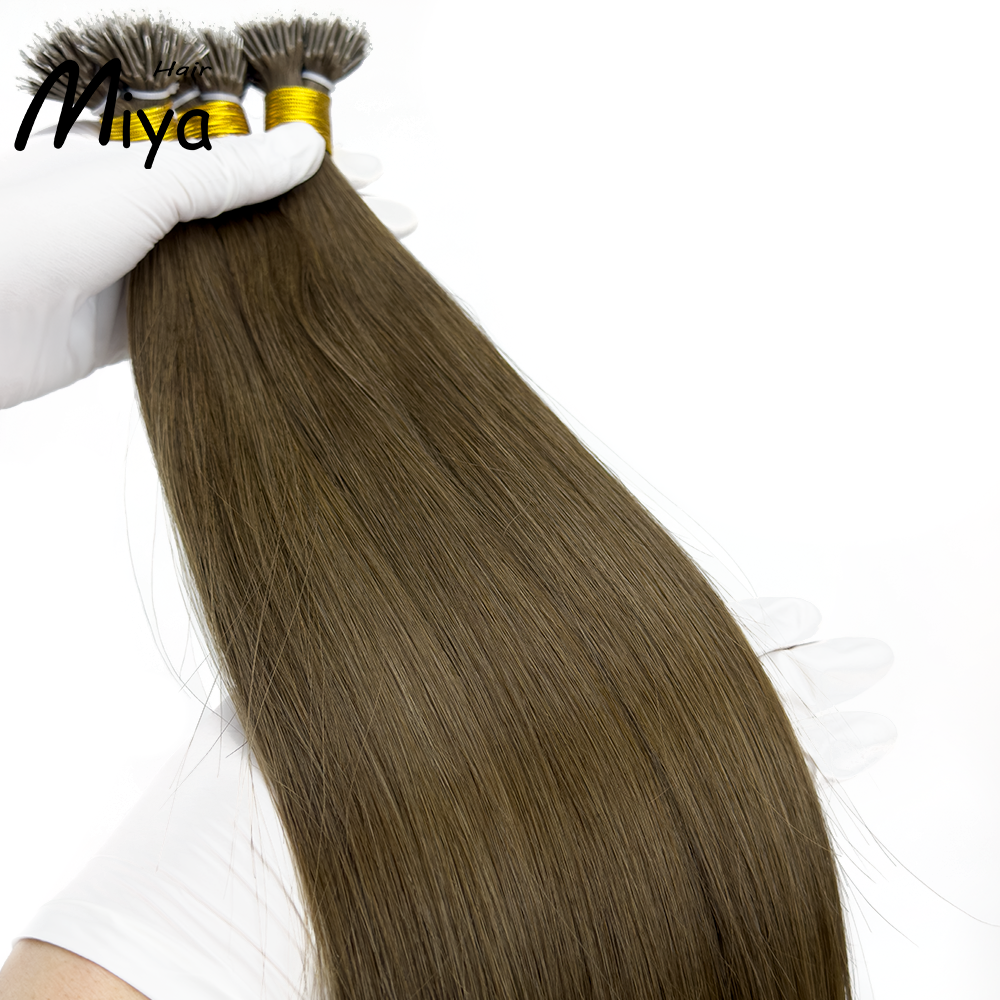 Brown Hair Virgin Hair Nano Ring Hair Best Quality Double Drawn 100% Cuticle Aligned Human Hair From One Donor 16-30inch Nano Bead Hair Extensions Nano Hair