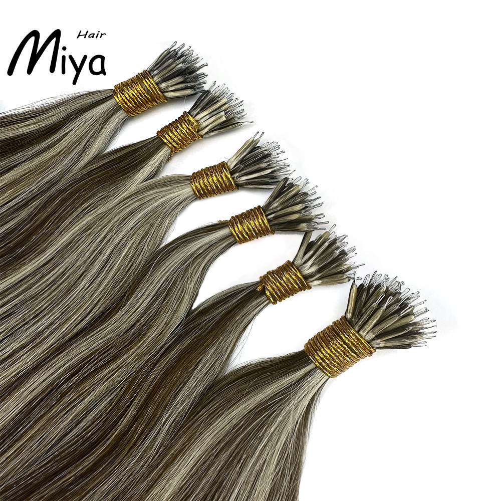 Piano Nano Highlight Hair Virgin Nano Ring Hair Best Quality Double Drawn 100% Cuticle Aligned Human Hair From One Donor 16-30inch Nano Bead Hair Extensions Nano Hair