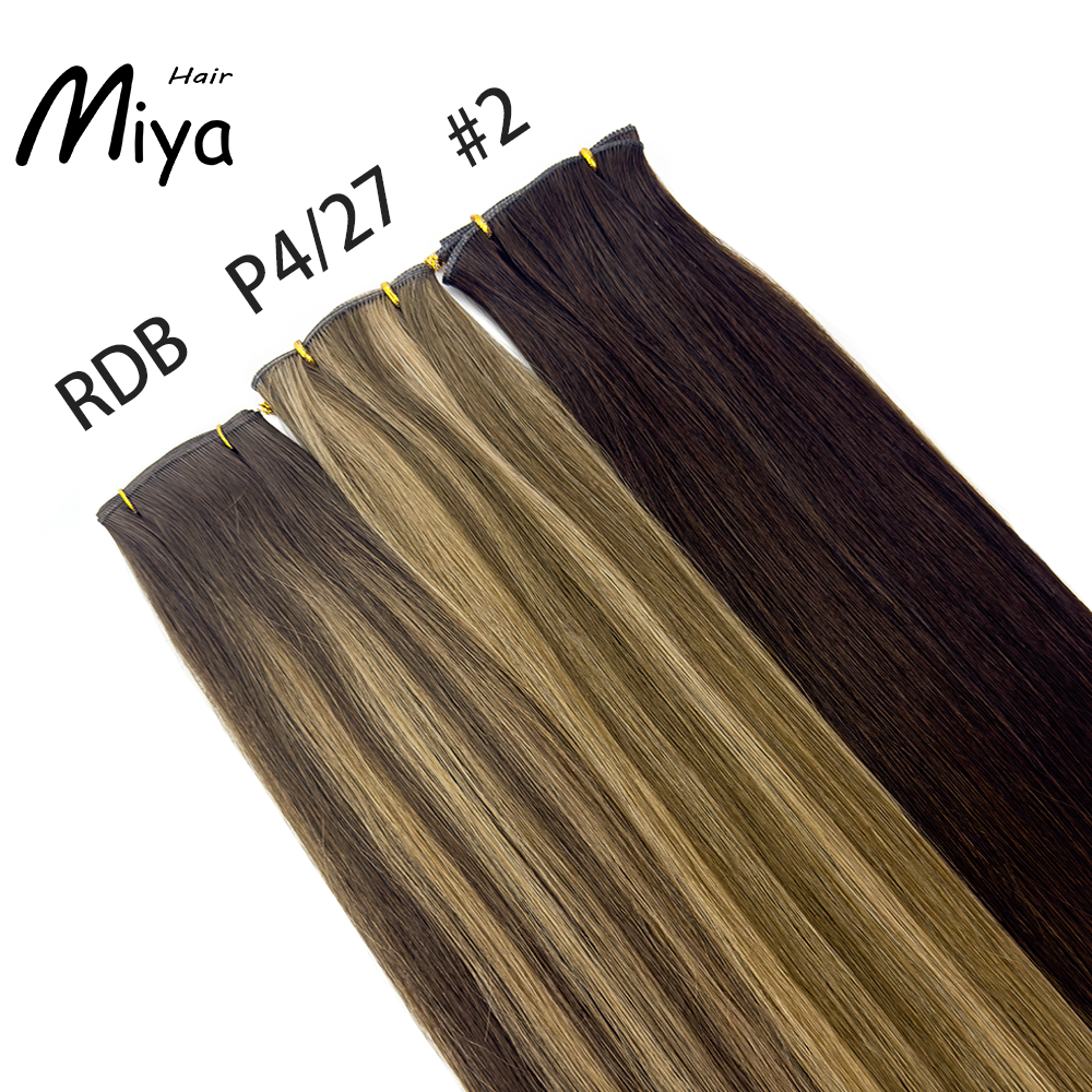 The Best Quality Hair Best Quality Double Drawn Genius Weft 100% Cuticle Aligned Human Hair From One Donor Virgin Hair Remy Hair 18-24inch Human Hair Extensions