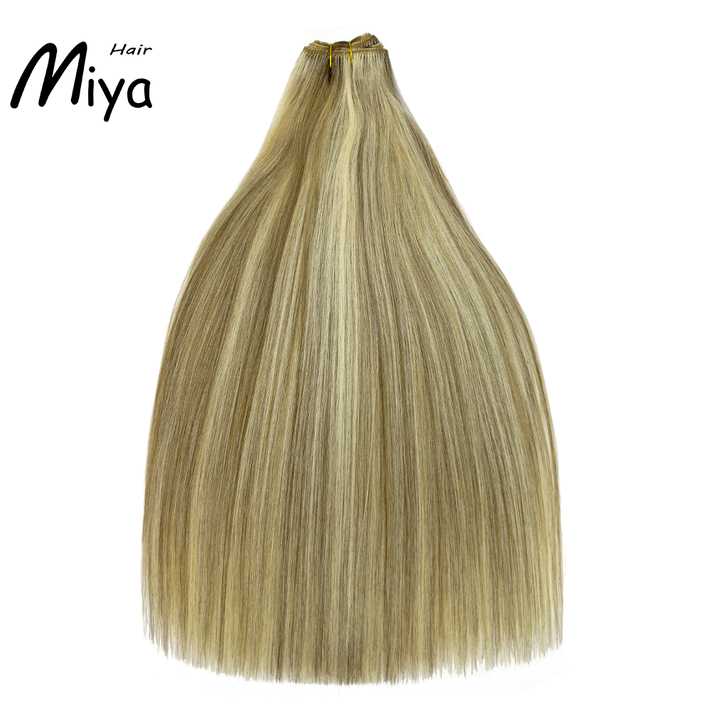 Piano Bundles Highlight Blonde Extensions Best Quality Double Drawn 100% Cuticle Aligned Human Hair Extensions From One Donor Machine Weft Volume Weft Hair Weft Hair Bundles