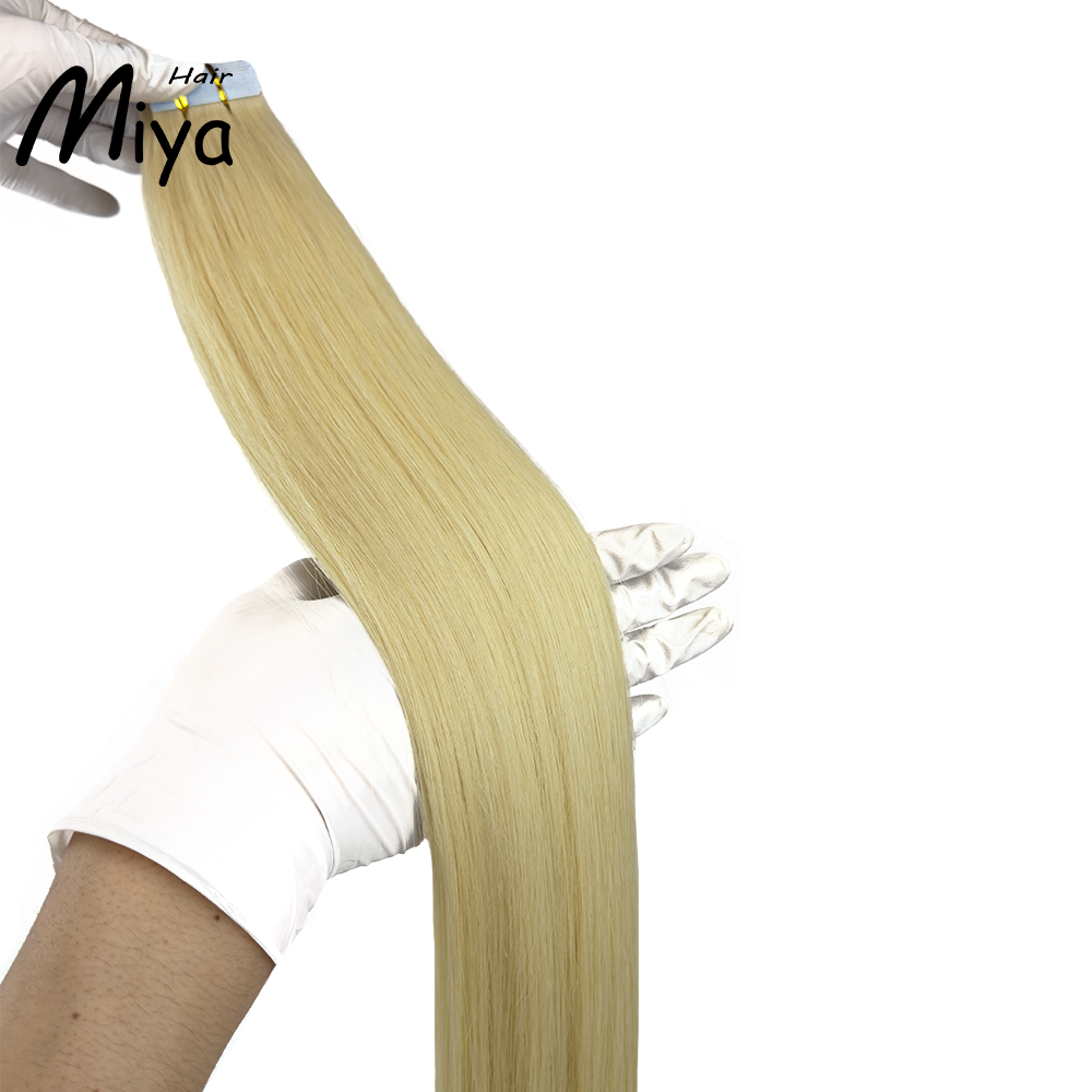 Blonde #613 Virgin Hair Tape Ins Best Quality Double Drawn 100% Cuticle Aligned Human Hair From One Donor Tape Hair 16-30inch Tape In Hair