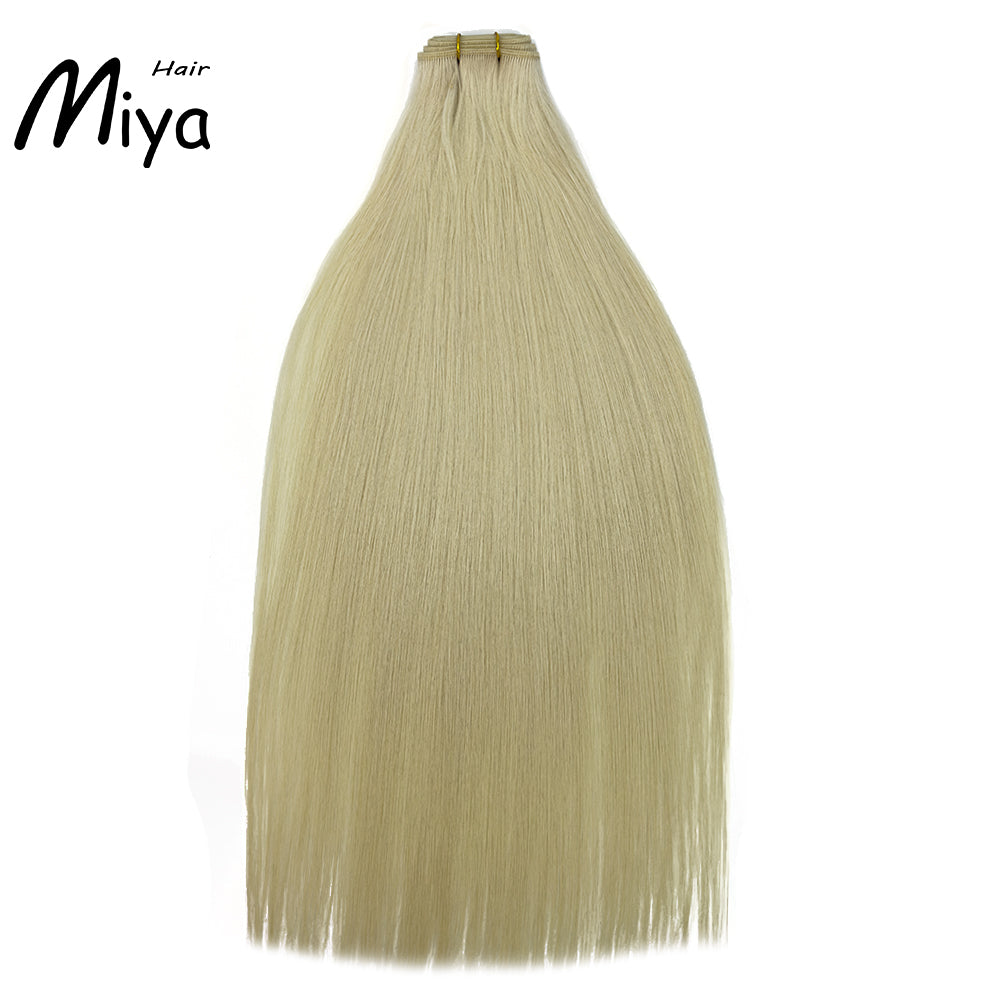 Blonde #613 Triple Genius Weft Best Quality Double Drawn 100% Cuticle Aligned Human Hair Extensions Virgin Hair 16-30inch From One Donor