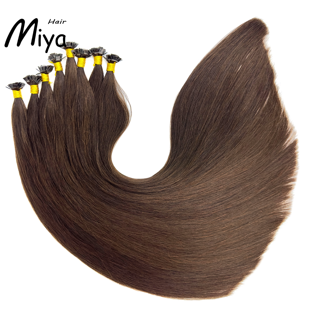 Chocolate Brown Hair #3 Dark Brown Extensions Virgin Hair Keratin Hair Best Quality Double Drawn 100% Cuticle Aligned Human Hair From One Donor 16-30inch Flat Tip Hair Unprocessed Hair