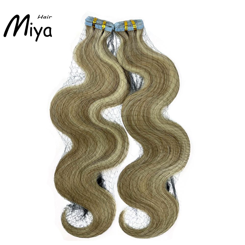 Piano Tape Hair Blonde Highlight Double Line Tape Ins Best Quality Double Drawn 100% Cuticle Aligned Human Hair From One Donor 16-30inch Tape In Hair