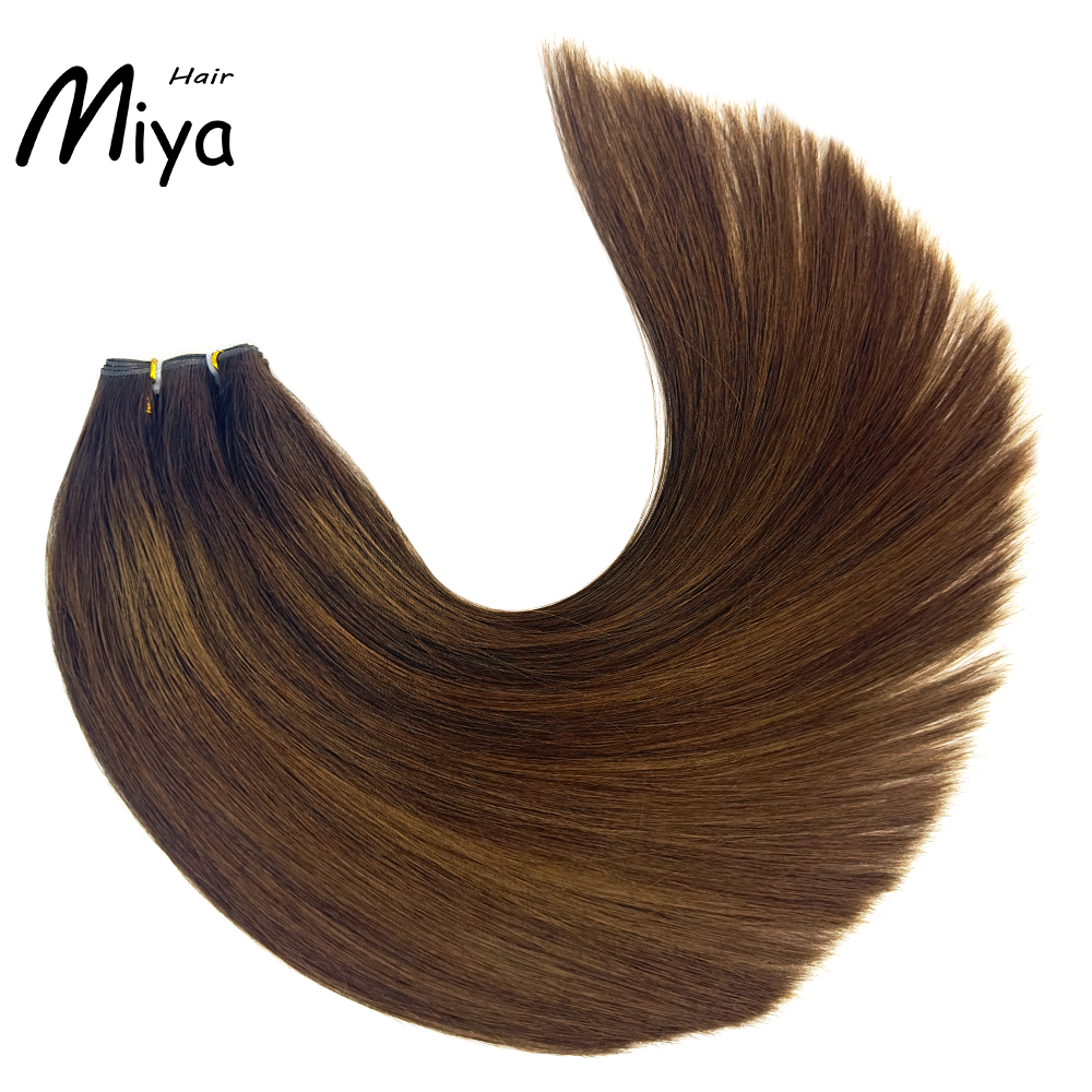 Balayage Hair Ombre Highlight Hair Genius Weft Best Quality Double Drawn From One Donor 100% Cuticle Aligned Human Hair Extensions 16-30inch