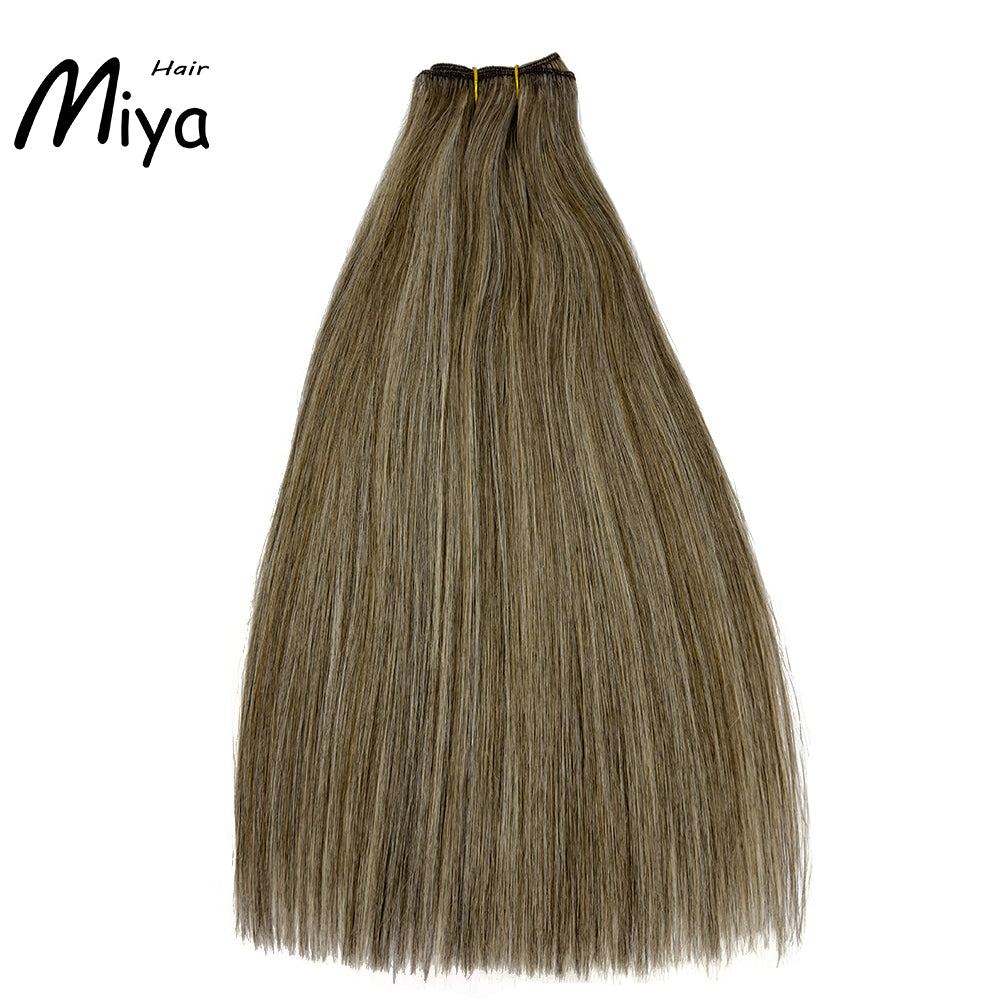 Piano Hair Highlight Weft Best Quality Double Drawn 100% Cuticle Aligned Human Hair Extensions From One Donor Volume Weft Machine Weft Hair Weft Hair Bundles