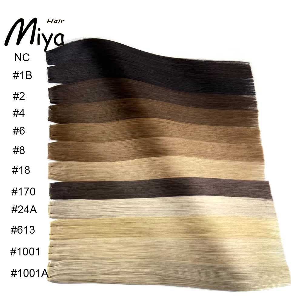 The Best Quality Double Drawn Thick Hair Genius Weft 100% Cuticle Aligned Human Hair From One Donor 18-24inch Hair Extensions Virgin Hair