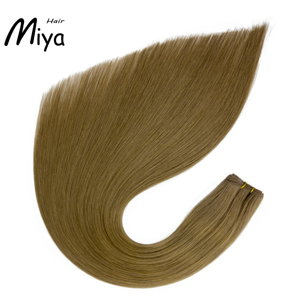 Light Brown Genius Weft From One Donor Virgin Hair Best Quality Double Drawn 100% Cuticle Aligned Human Hair Extensions 16-30inch Remy Hair Natural Hair