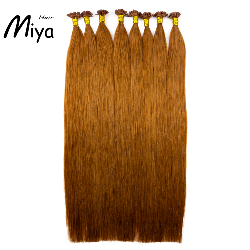 Copper Hair Keratin Hair Best Quality Double Drawn 100% Cuticle Aligned Human Hair From One Donor 16-30inch Virgin Hair Flat Tip Hair Unprocessed Hair