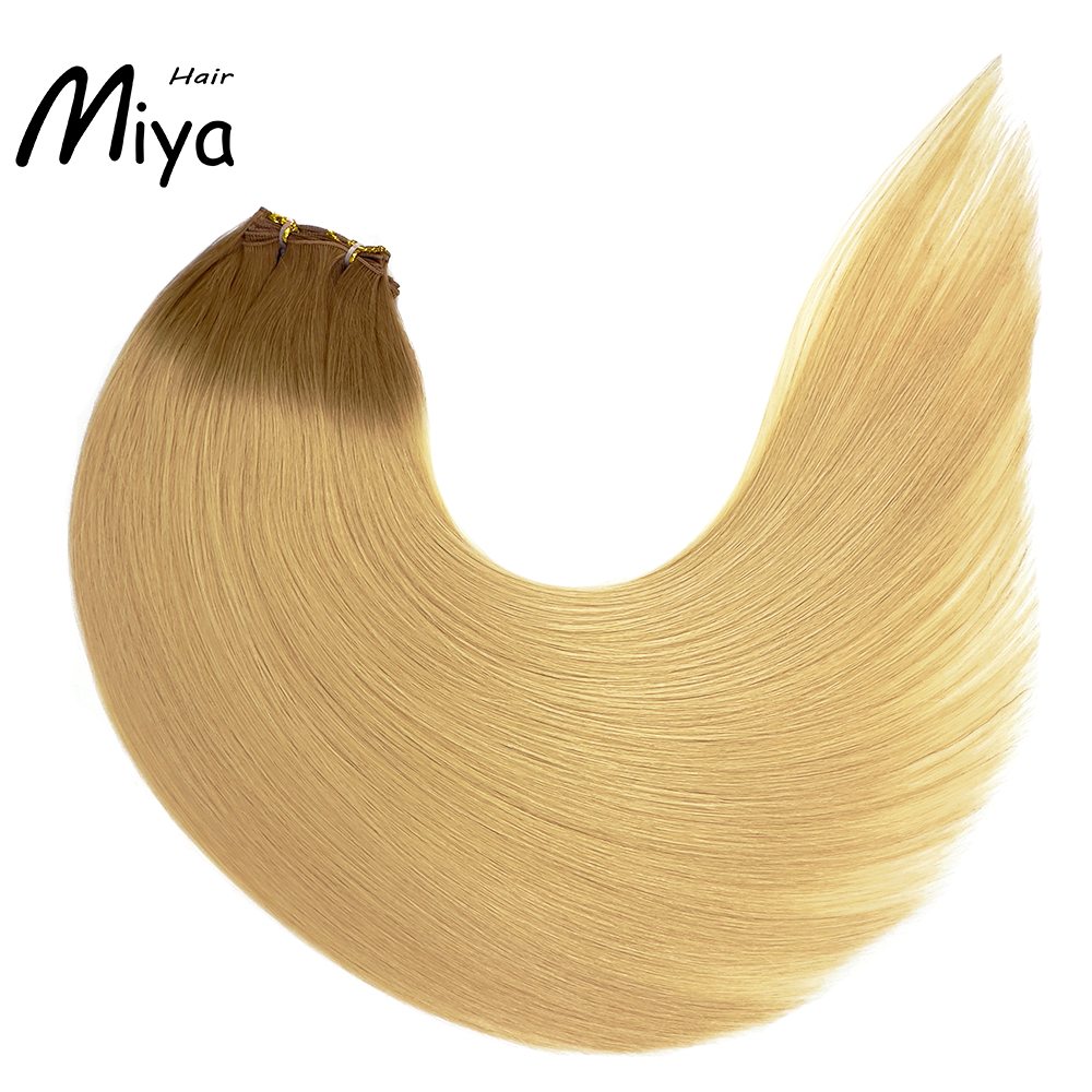 Ombre Blonde Genius Weft Best Quality Double Drawn 100% Cuticle Aligned Human Hair From One Donor 16-30inch Human Hair Extensions