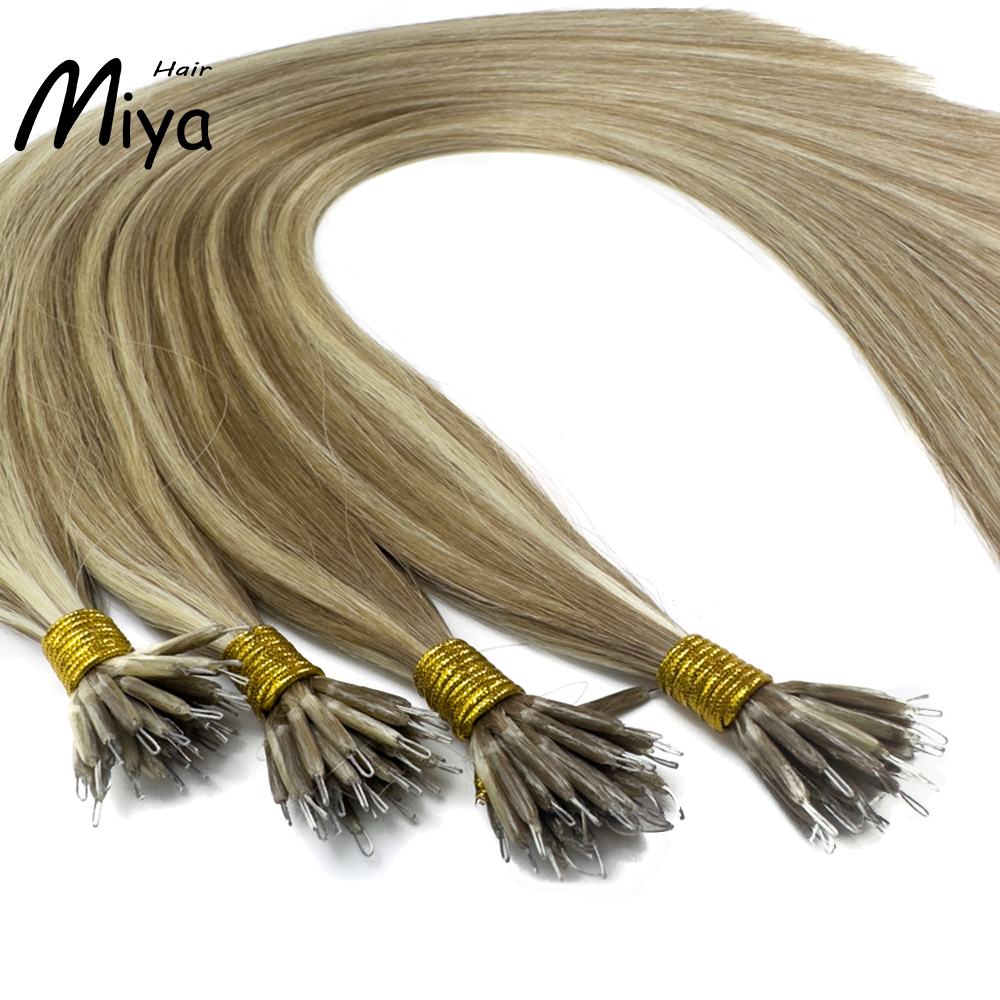 Piano Nano Highlight Virgin Hair Nano Ring Hair Best Quality Double Drawn 100% Cuticle Aligned Human Hair From One Donor 16-30inch Nano Bead Hair Extensions Nano Hair