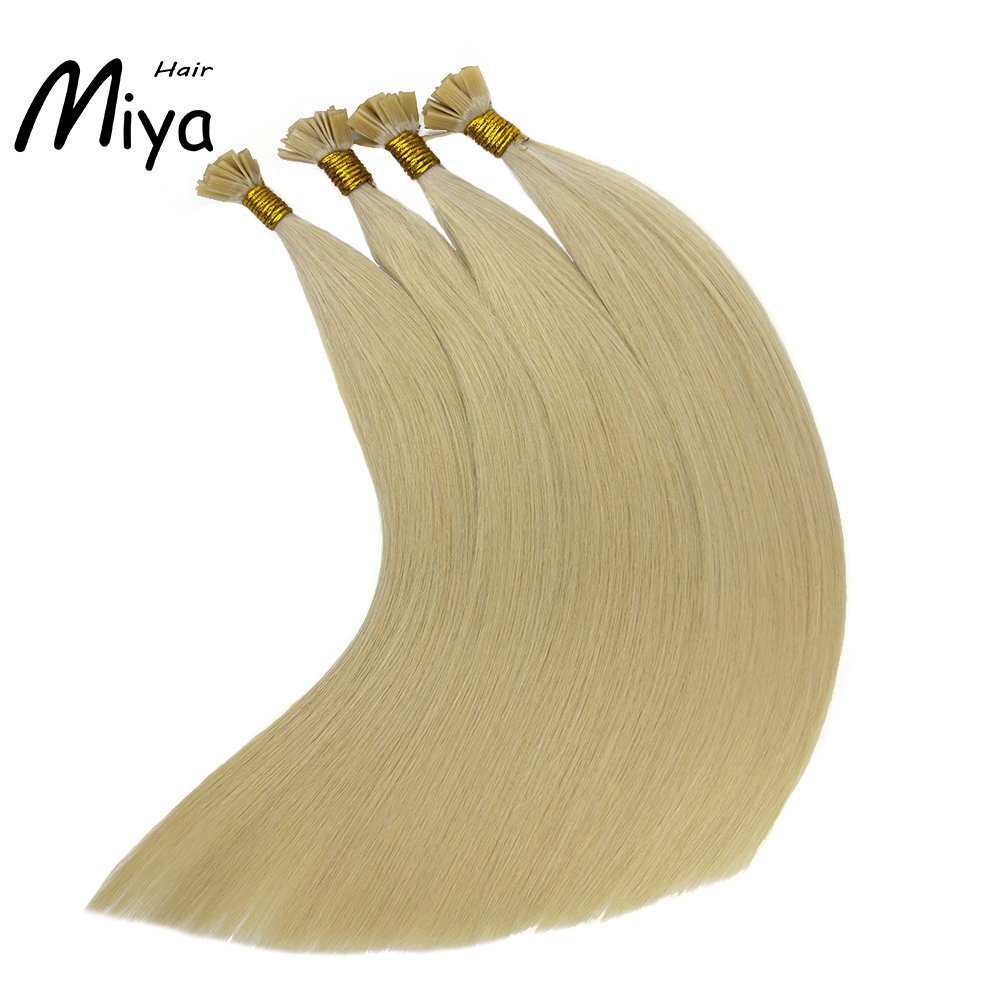 Blonde Hair Keratin Hair Best Quality Double Drawn 100% Cuticle Aligned Human Hair From One Donor 16-30inch Flat Tip Hair Unprocessed Hair