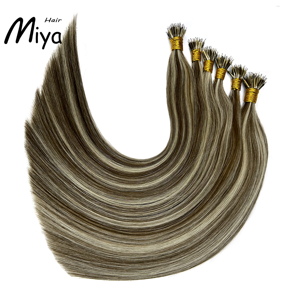Piano Nano Highlight Hair Virgin Nano Ring Hair Best Quality Double Drawn 100% Cuticle Aligned Human Hair From One Donor 16-30inch Nano Bead Hair Extensions Nano Hair