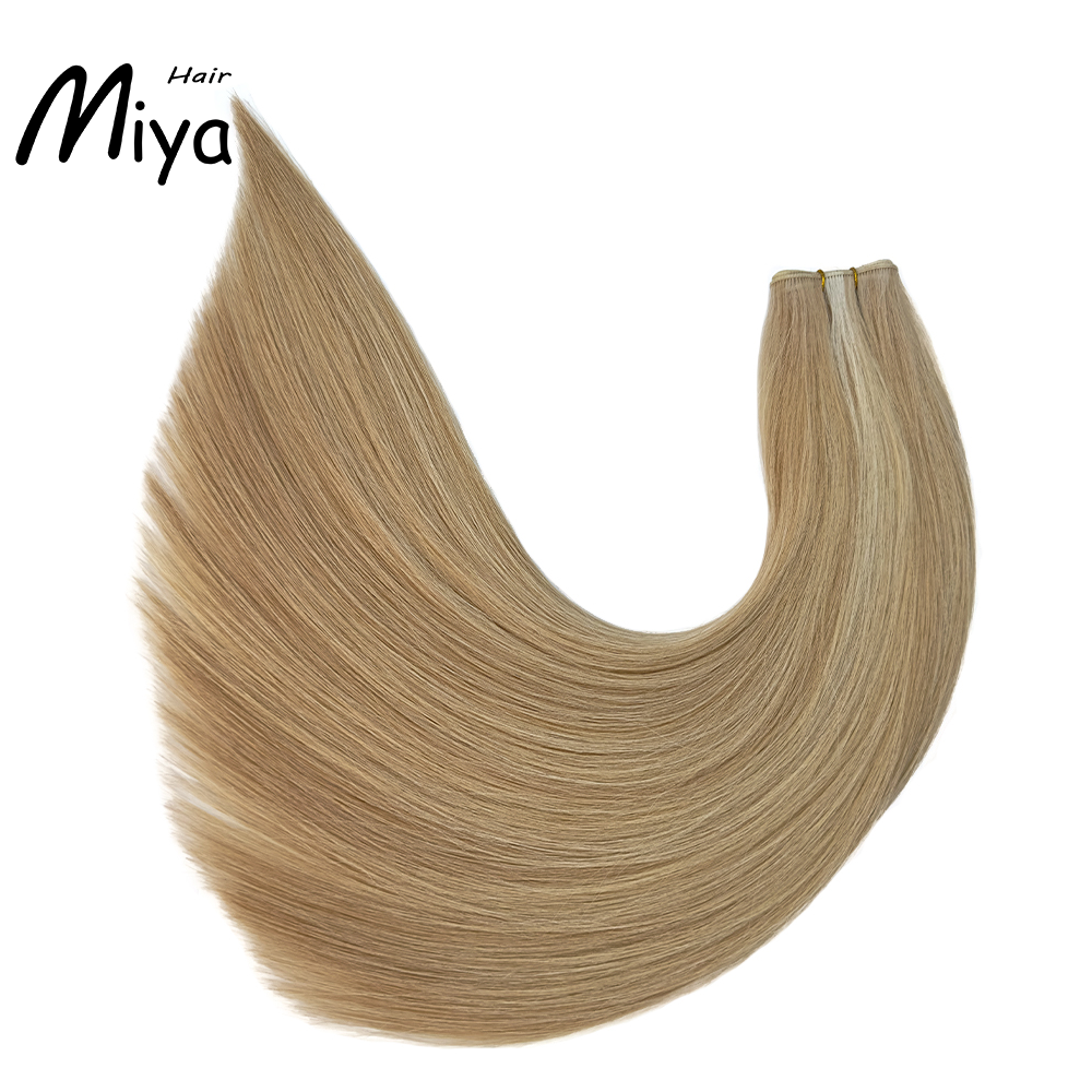 Piano Extensions Highlight Blonde Genius Weft Best Quality Double Drawn 100% Cuticle Aligned Human Hair Extensions Virgin Hair Remy Hair 16-30inch From One Donor