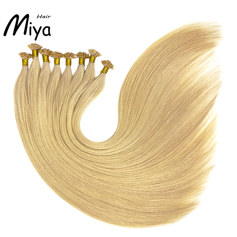 Warm Blonde Extensions Virgin Hair Keratin Hair Best Quality Double Drawn 100% Cuticle Aligned Human Hair From One Donor 16-30inch Virgin Hair Flat Tip Hair Unprocessed Hair