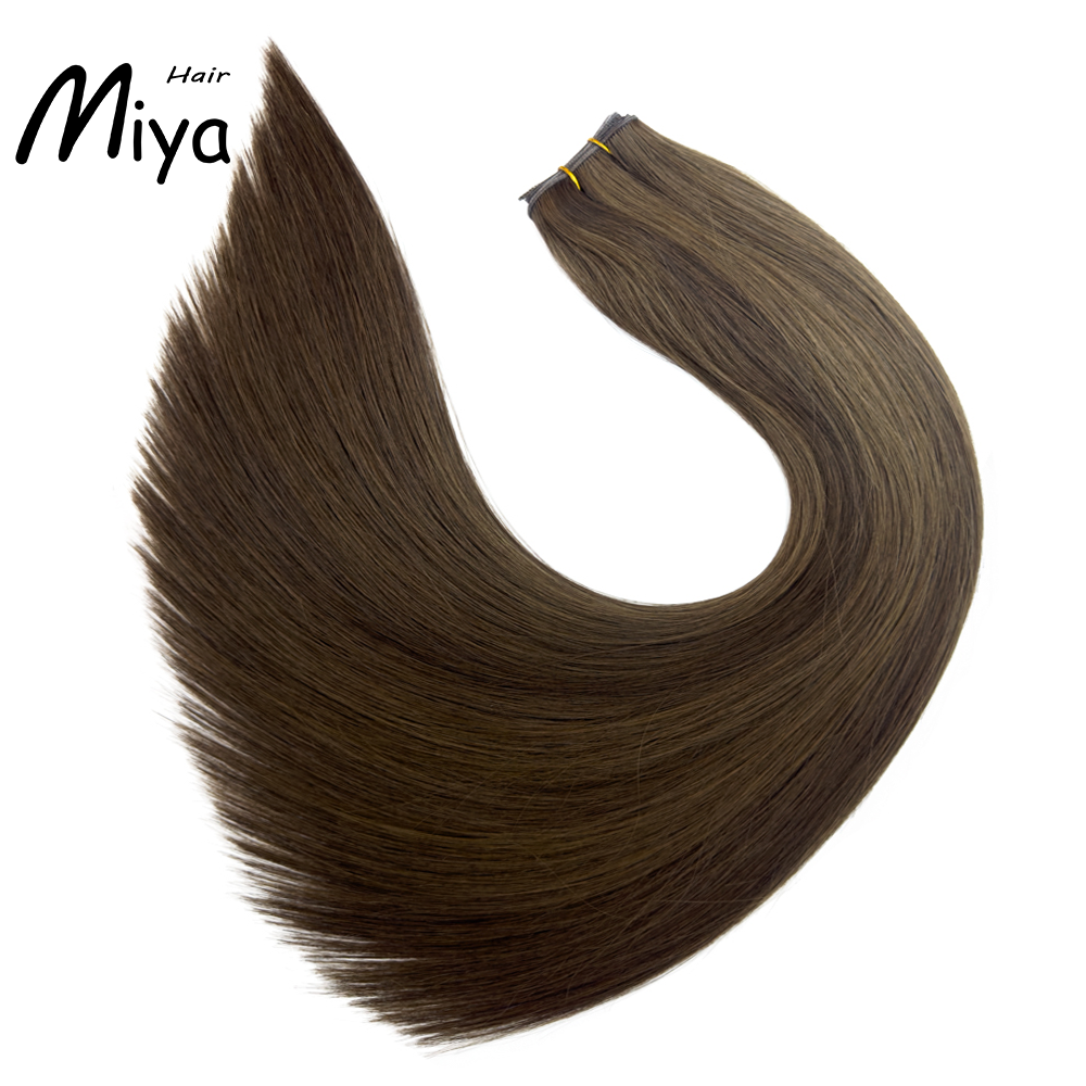 Piano Hair Brown Highlight Blonde Genius Weft Best Quality Double Drawn 100% Cuticle Aligned Human Hair Extensions Unprocessed Hair 16-30inch From One Donor