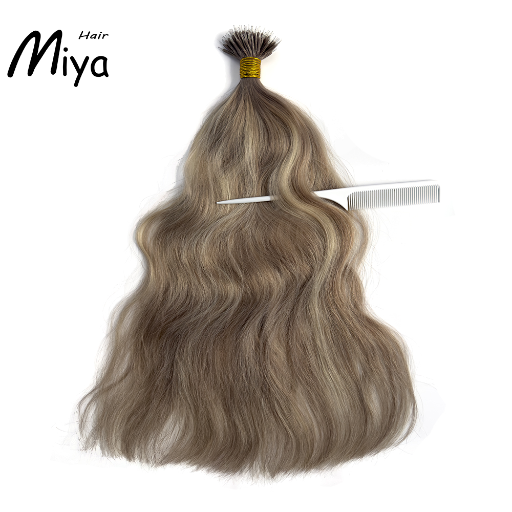 Balayage Nano Ombre Hair Highlight Natural Straight Virgin Nano Ring Hair Best Quality Double Drawn 100% Cuticle Aligned Human Hair From One Donor 18-24inch Nano Bead Hair Extensions Nano Hair