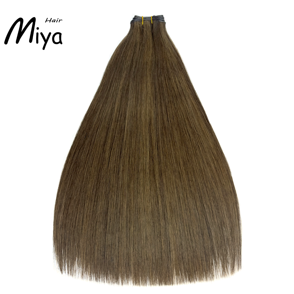 Piano Genius Weft Brown Highlight Blonde Genius Weft Best Quality Double Drawn 100% Cuticle Aligned Human Hair Extensions 16-30inch From One Donor