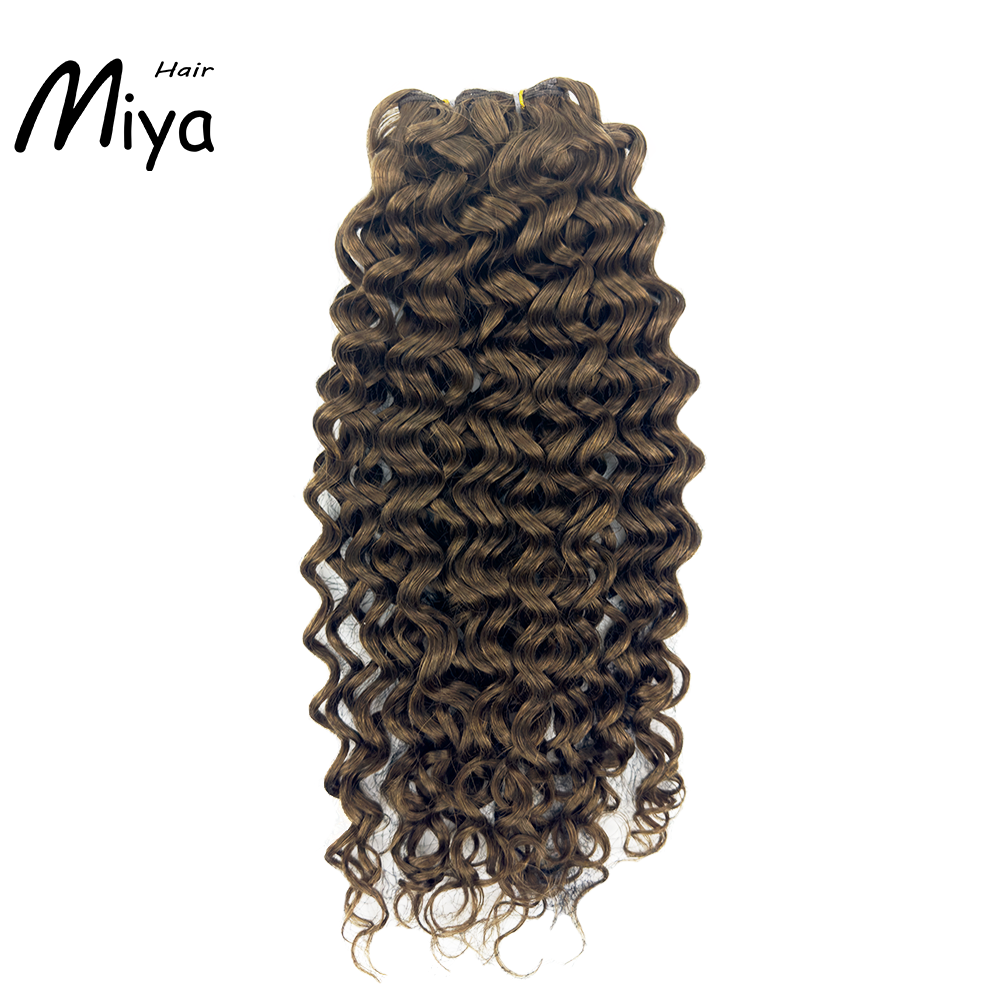 Water Deep Wave Brown Hair Highlight Genius Weft Best Quality Double Drawn 100% Cuticle Aligned Human Hair From One Donor 16-30inch Hair Extensions