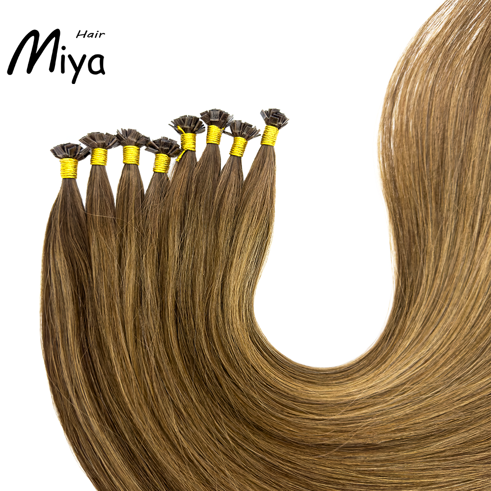 Balayage Hair #RDB Virgin Hair Keratin Hair Best Quality Double Drawn 100% Cuticle Aligned Human Hair From One Donor 16-30inch Flat Tip Hair Unprocessed Hair