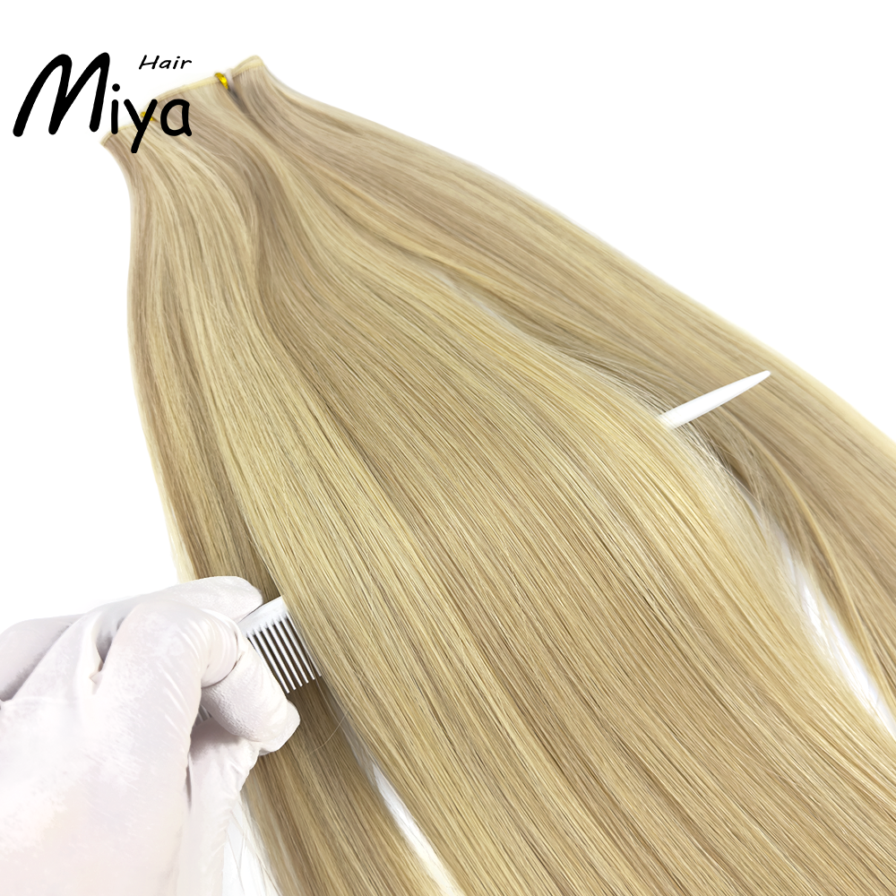 Piano Hair Highlight Weft Genius Weft Best Quality Double Drawn 100% Cuticle Aligned Human Hair Extensions From One Donor 16-30inch