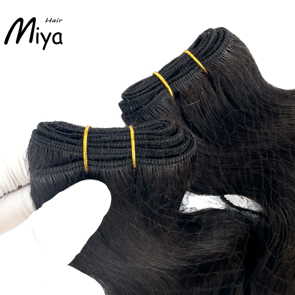 Natural Black Bundles Body Wave Bundles Natural From One Donor Extensions Best Quality Double Drawn 100% Cuticle Aligned Human Hair Extensions Machine Weft Volume Weft Hair Weft Hair Bundles