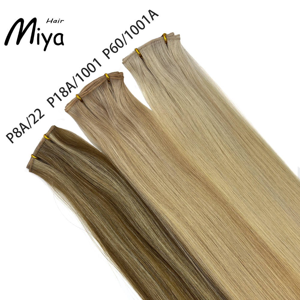 Piano Hair Highlight Hair Best Quality Double Drawn Genius Weft 100% Cuticle Aligned Human Hair From One Donor 18-24inch Hair Extensions