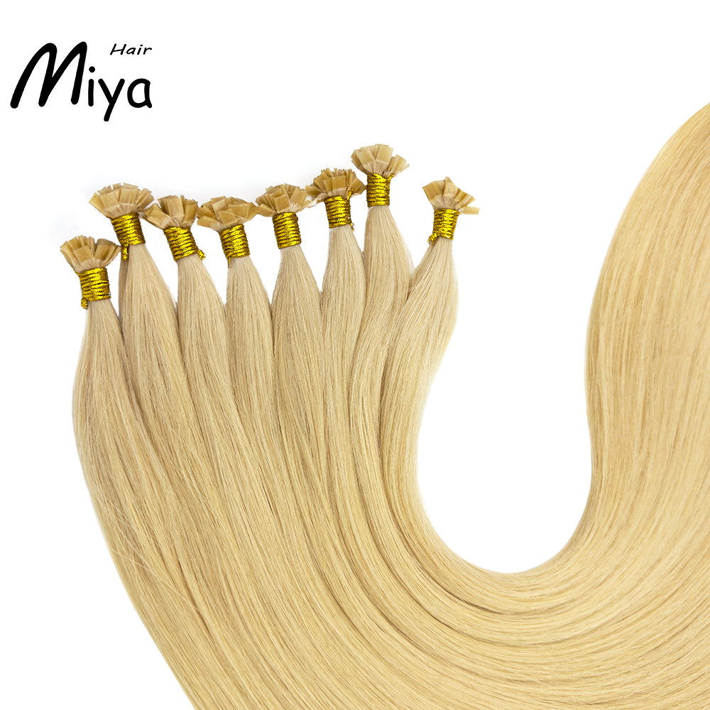 Warm Blonde Extensions Virgin Hair Keratin Hair Best Quality Double Drawn 100% Cuticle Aligned Human Hair From One Donor 16-30inch Virgin Hair Flat Tip Hair Unprocessed Hair