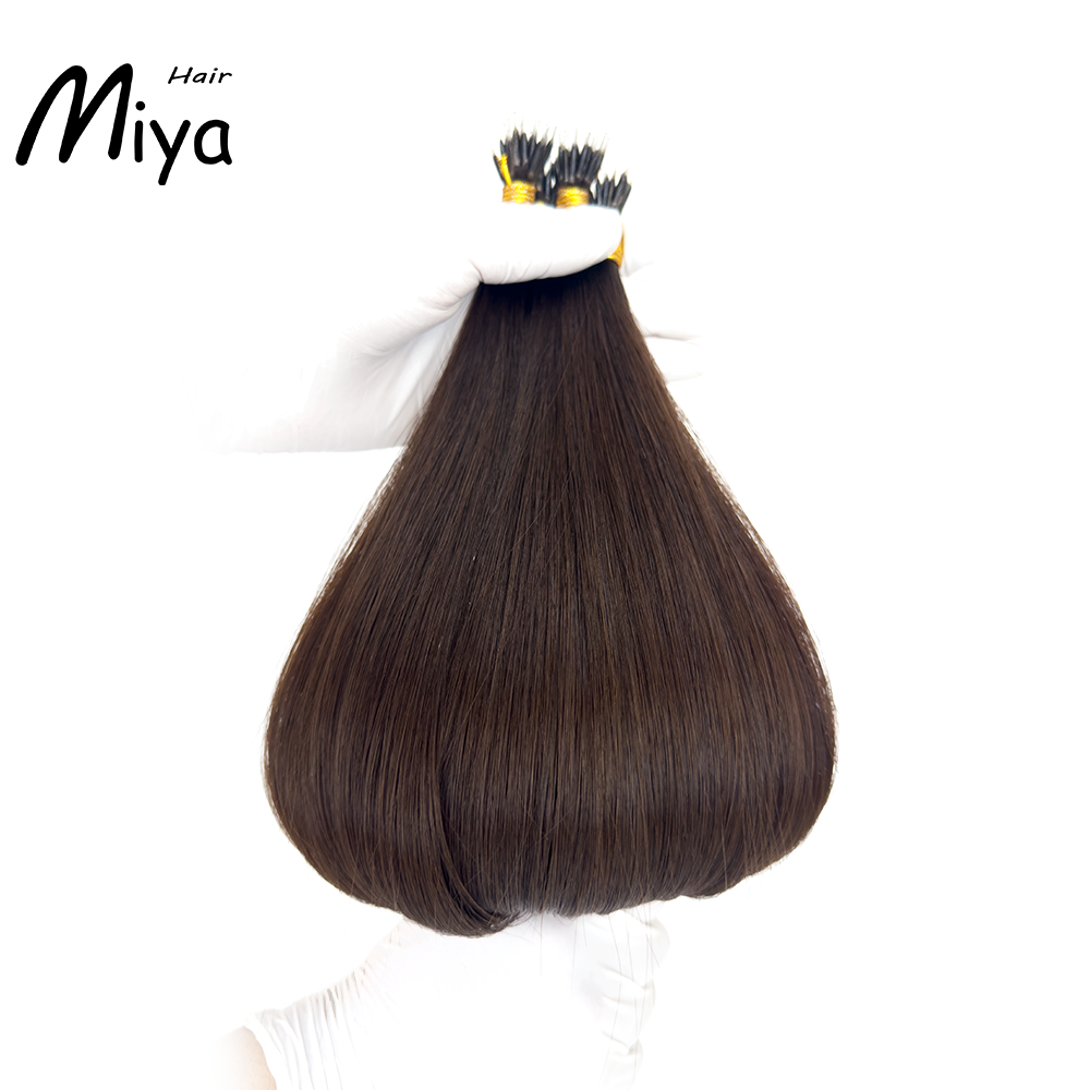 Chocolate Brown Hair Dark Brown Nano Ring Hair Virgin Hair Best Quality Double Drawn 100% Cuticle Aligned Human Hair From One Donor 16-30inch Nano Bead Hair Extensions Nano Hair