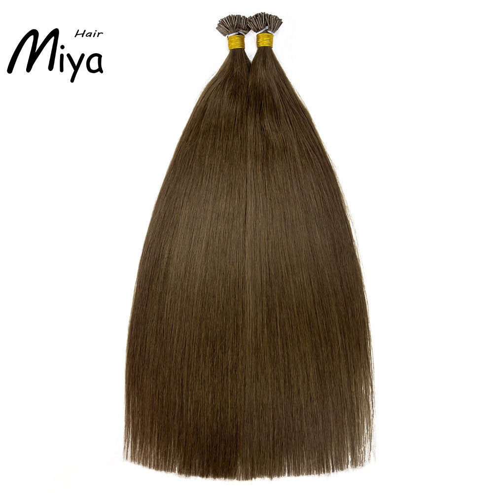 Dark Brown Hair Chocolate Brown Hair Virgin Hair I Tip Hair Best Quality Double Drawn 100% Cuticle Aligned Human Hair From One Donor 16-30inch Unprocessed Hair