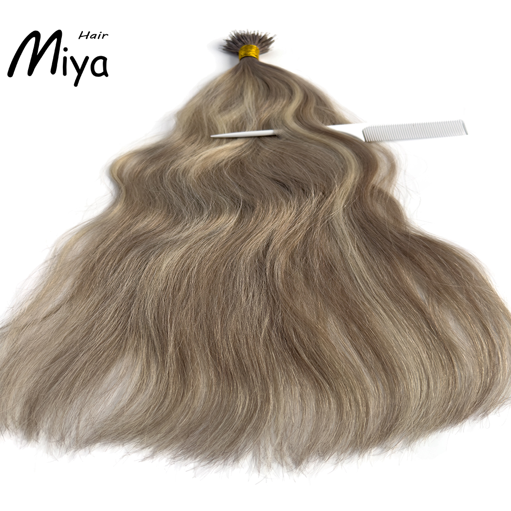 Balayage Nano Ombre Hair Highlight Natural Straight Virgin Nano Ring Hair Best Quality Double Drawn 100% Cuticle Aligned Human Hair From One Donor 18-24inch Nano Bead Hair Extensions Nano Hair