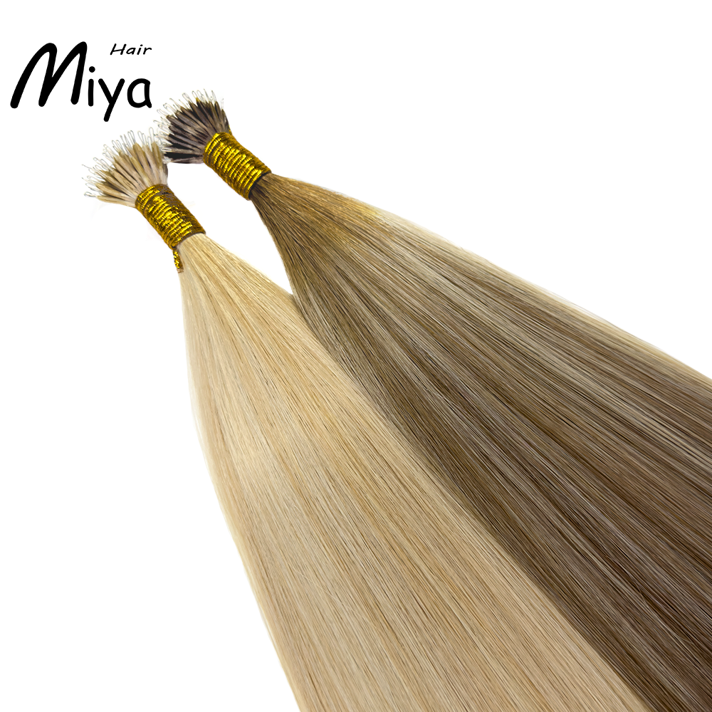 Piano Hair Highlight Balayage Nano Virgin Hair Nano Ring Hair Best Quality Double Drawn 100% Cuticle Aligned Human Hair From One Donor 18-24inch Nano Bead Hair Extensions Nano Hair