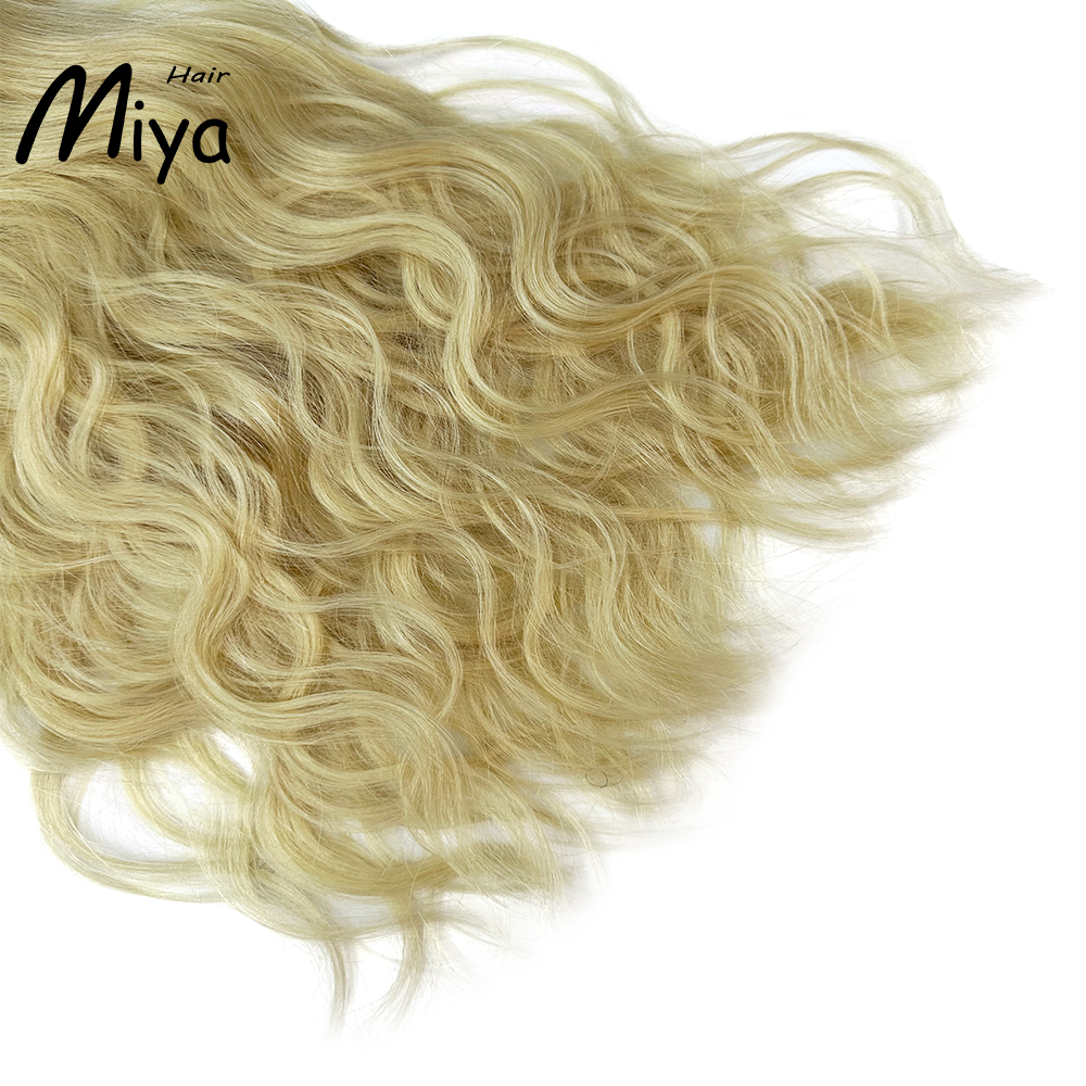 Blonde #613 Natural Wave Genius Weft Virgin Hair Natural Hair Best Quality Double Drawn 100% Cuticle Aligned Human Hair Extensions 16-30inch From One Donor