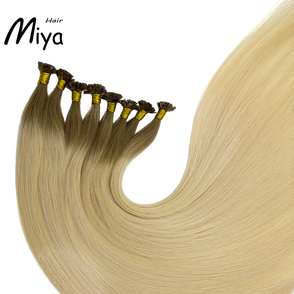 Ombre Extensions Blonde Keratin Hair Best Quality Double drawn 100% Cuticle Aligned Human Hair From One Donor 16-30inch Flat Tip Hair Unprocessed Hair