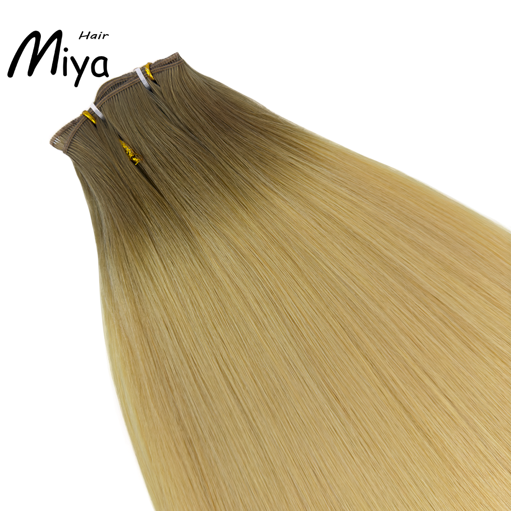Ombre Hair Blonde Genius Weft Best Quality Double Drawn 100% Cuticle Aligned Human Hair From One Donor 16-30inch Human Hair Extensions