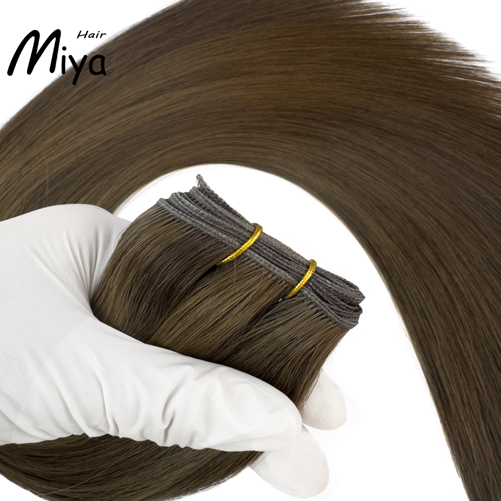 Piano Hair Brown Highlight Blonde Genius Weft Best Quality Double Drawn 100% Cuticle Aligned Human Hair Extensions Unprocessed Hair 16-30inch From One Donor