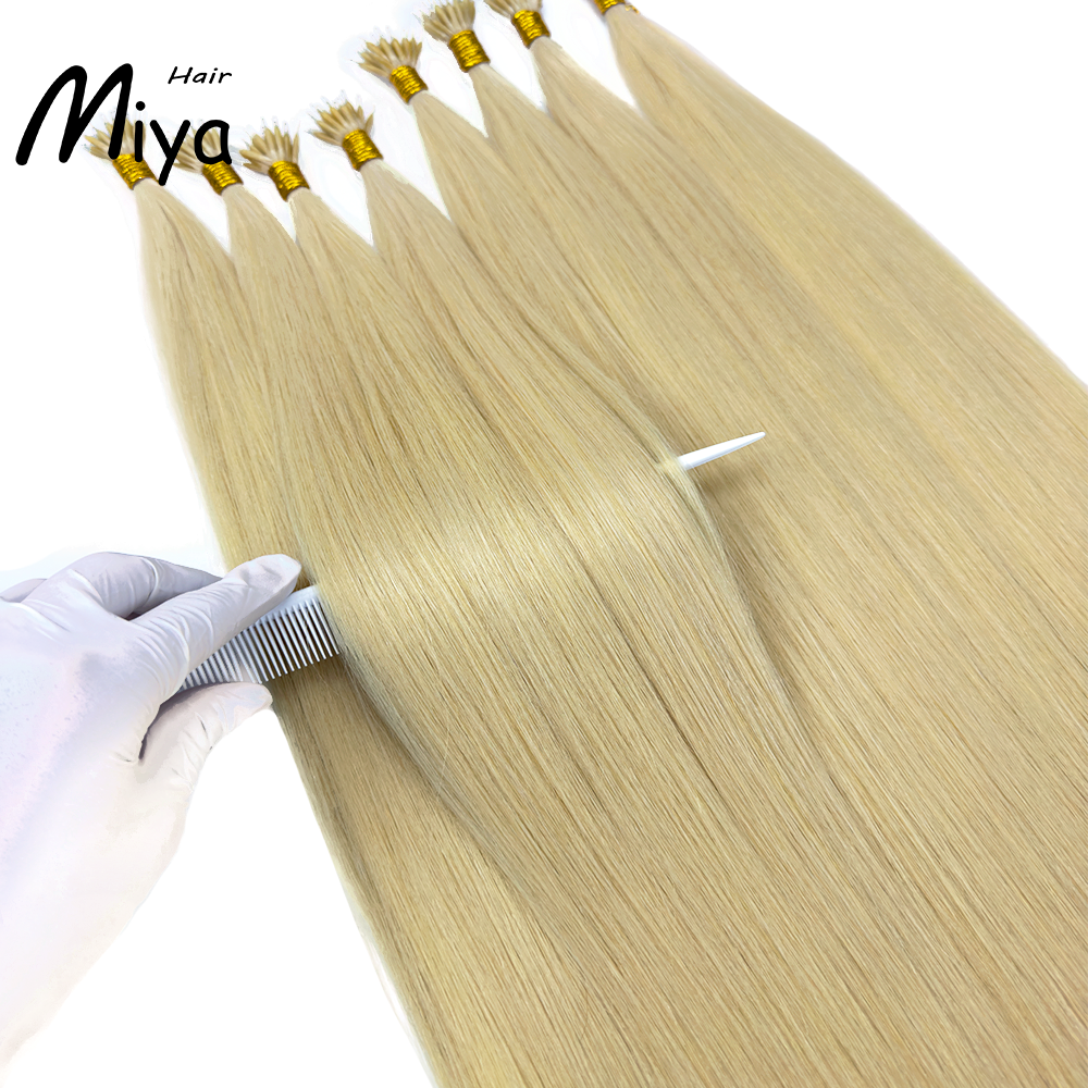 Light Blonde Virgin Hair Nano Ring Hair Best Quality Double Drawn 100% Cuticle Aligned Human Hair From One Donor 16-30inch Nano Bead Hair Extensions Nano Hair