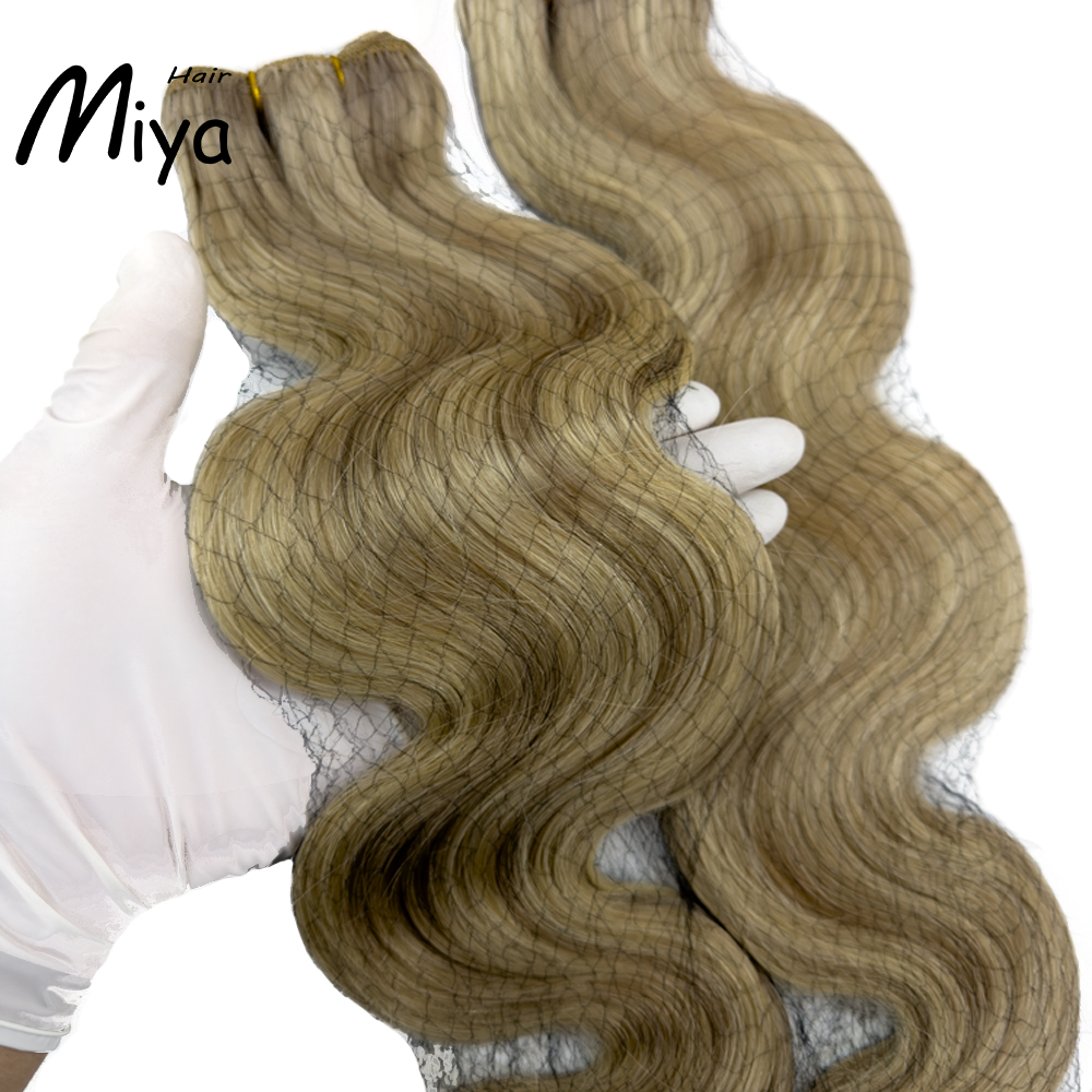 Piano Bundles Highlight Weft Blonde Extensions Body Wave Bundles Best Quality From One Donor Double Drawn 100% Cuticle Aligned Human Hair Extensions Machine Weft Volume Weft Hair Weft Hair Bundles