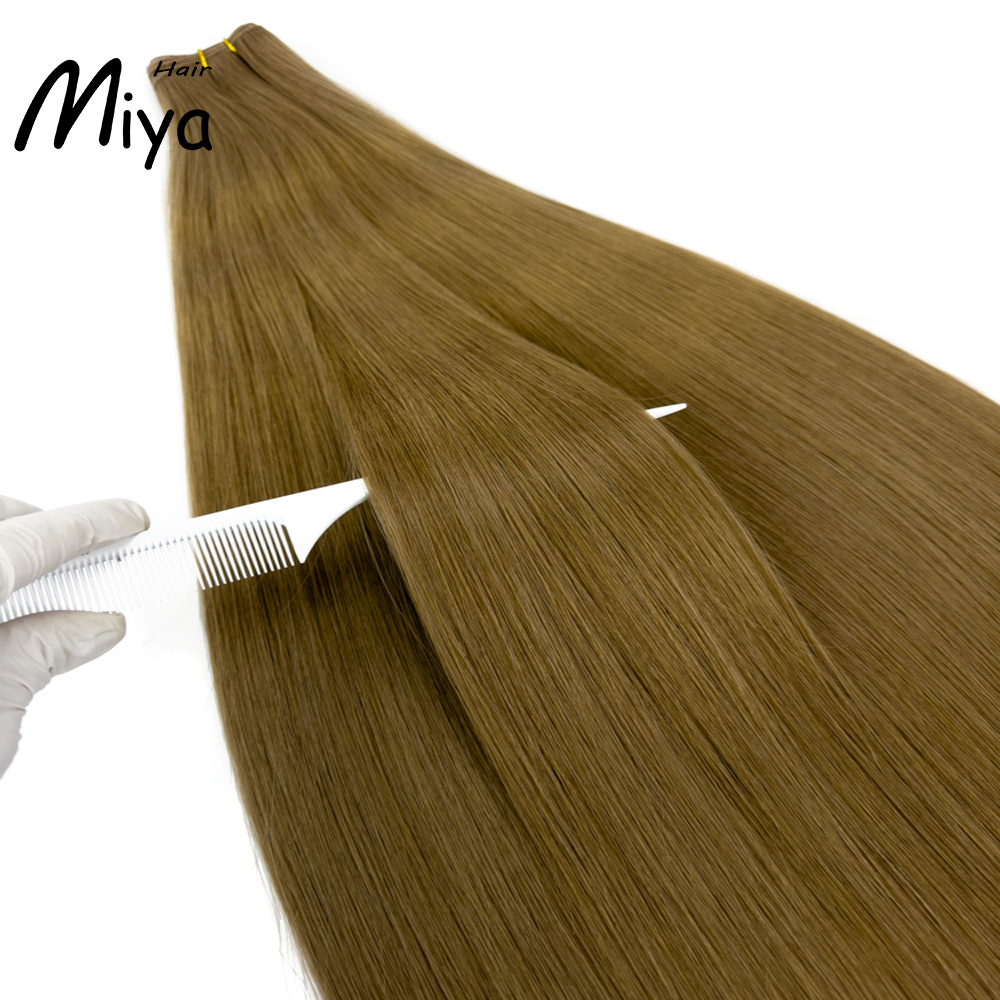 Light Brown Genius Weft From One Donor Virgin Hair Best Quality Double Drawn 100% Cuticle Aligned Human Hair Extensions 16-30inch Remy Hair Natural Hair