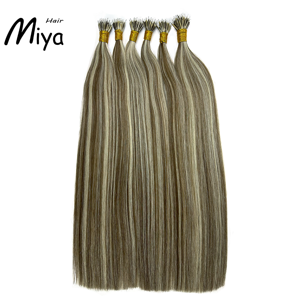 Piano Nano Highlight Hair Virgin Nano Ring Hair Best Quality Double Drawn 100% Cuticle Aligned Human Hair From One Donor 16-30inch Nano Bead Hair Extensions Nano Hair
