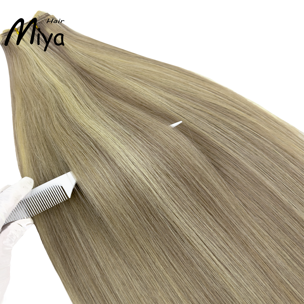 Piano Extension Highlight Bundles Blonde Hair Best Quality From One Donor Double Drawn 100% Cuticle Aligned Human Hair Extensions Machine Weft Volume Weft Hair Bundles
