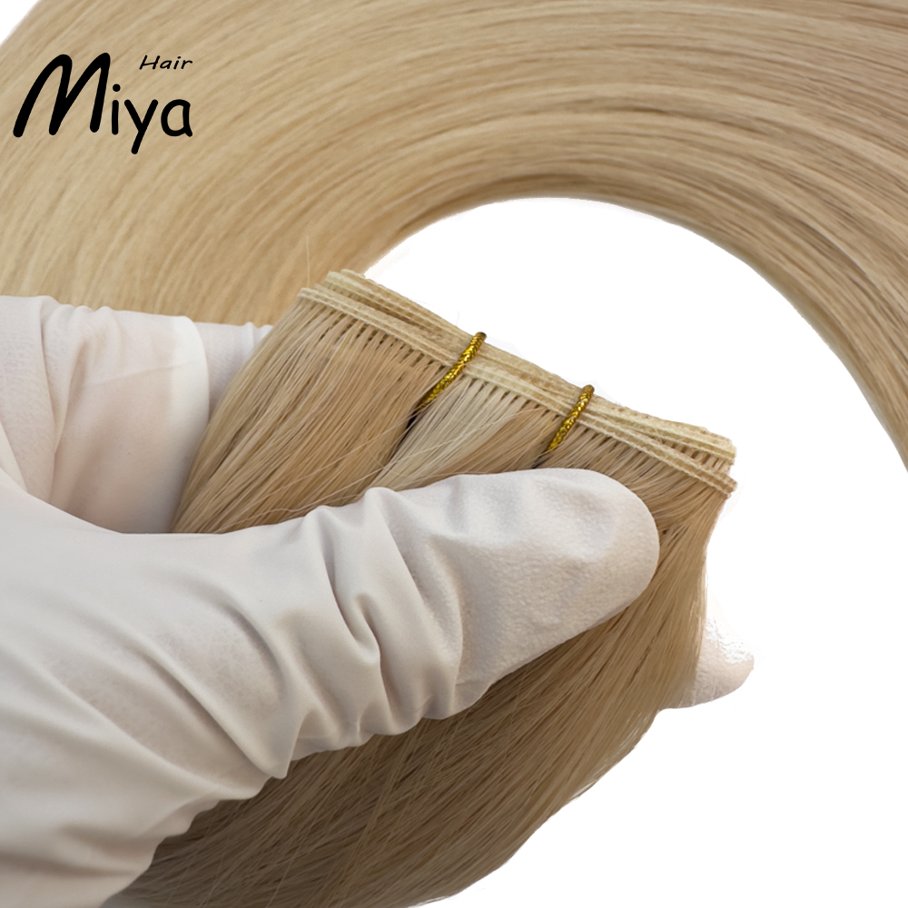 Piano Extensions Highlight Blonde Genius Weft Best Quality Double Drawn 100% Cuticle Aligned Human Hair Extensions Virgin Hair Remy Hair 16-30inch From One Donor