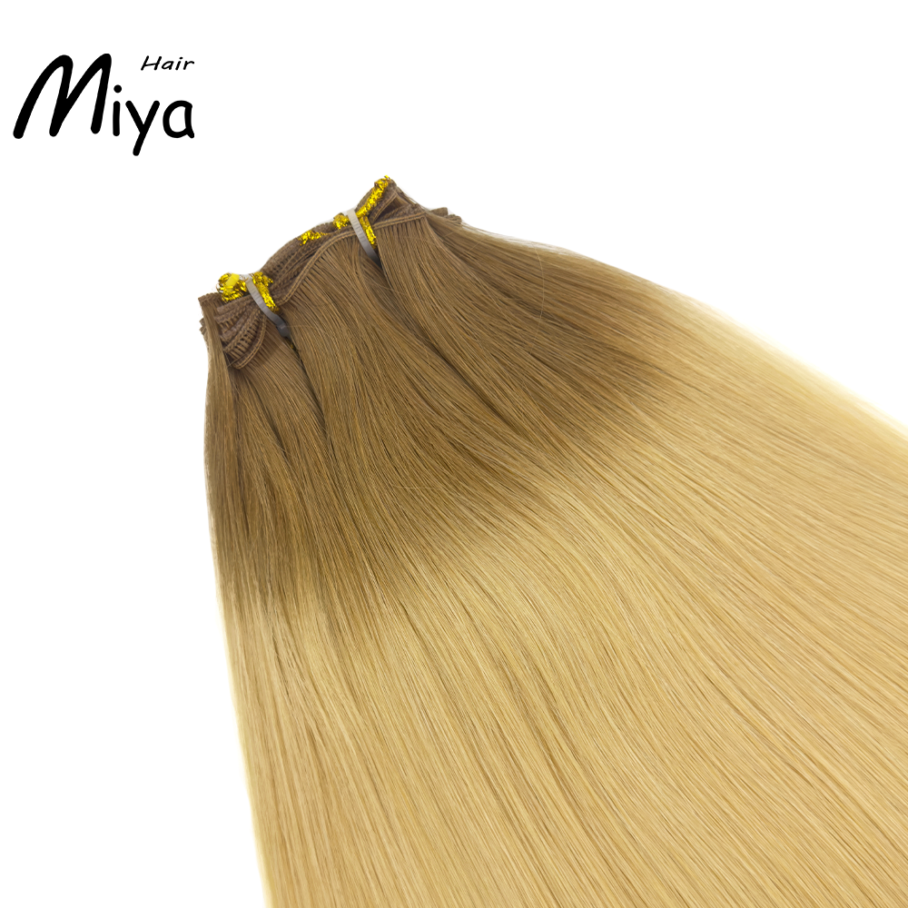 Ombre Blonde Genius Weft Best Quality Double Drawn 100% Cuticle Aligned Human Hair From One Donor 16-30inch Human Hair Extensions